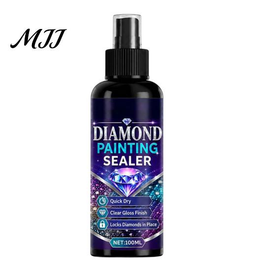Sealer Spray for Faux Diamond Art 2Pcs Sealer, 100ml Rhinestone Painting Spray, Quick Dry Glue Gloss Finish Sealant, Clear Protective