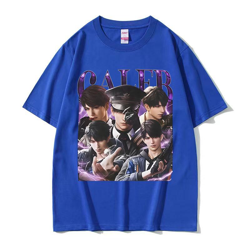 Funny Girl Dinner Love and Deepspace Caleb Graphic T-Shirts Men Women Vintage Aesthetic T Shirt Casual Oversized Polyester T-shirt