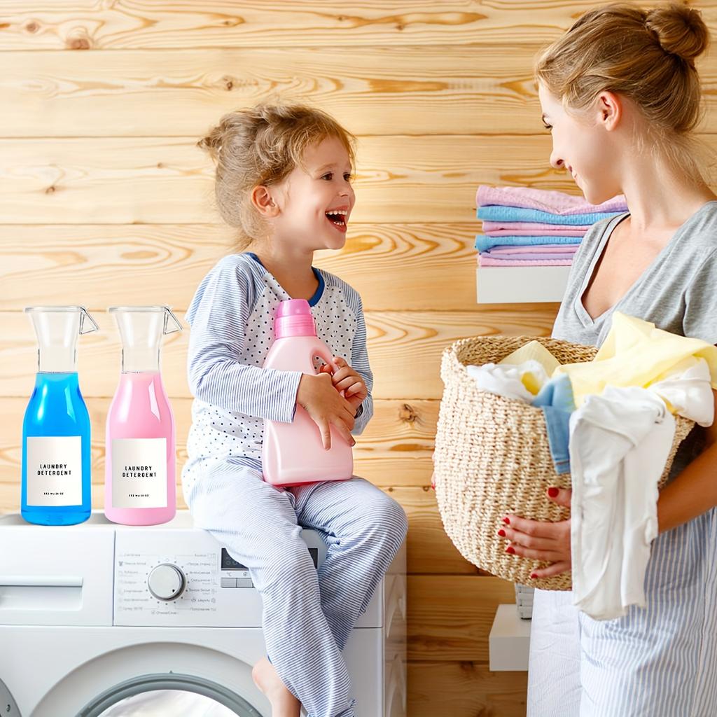 2pcs 20OZ Laundry Detergent Dispenser Liquid Laundry Detergent Holder Container Organizer, Laundry Soap Dispenser Storage Box