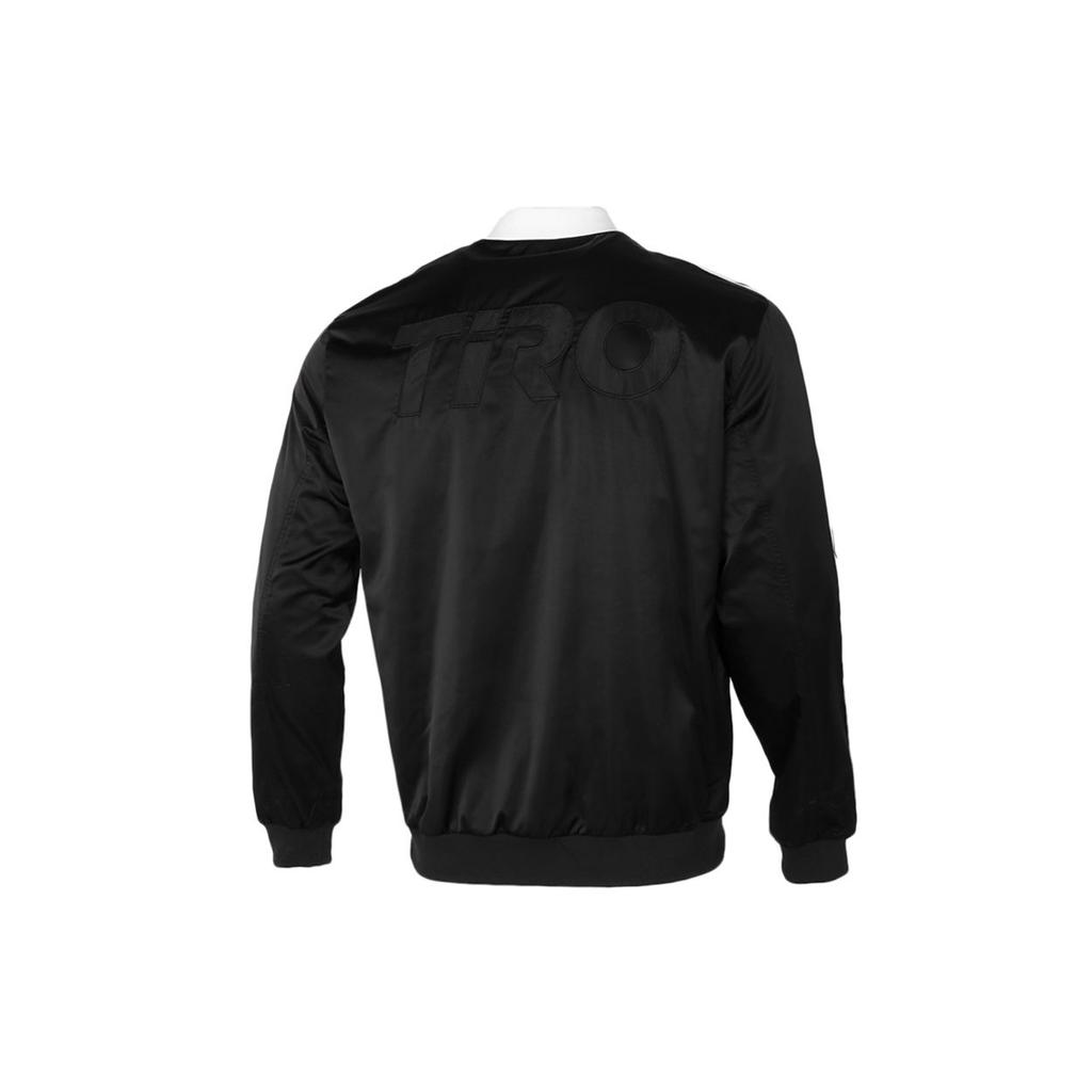 Adidas Klasická pruhovaná větrovka s logem, ležérní baseballová bunda pro muže, svrchní oděv, černá GL6860