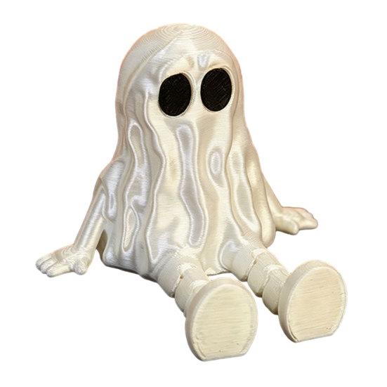Flexible Halloween Figurine, 3D Printed Mini Grim Reaper/Ghost Statue with Movable Joints, Collectible Gothic Ornaments for Shelf, Desk, Home Decor