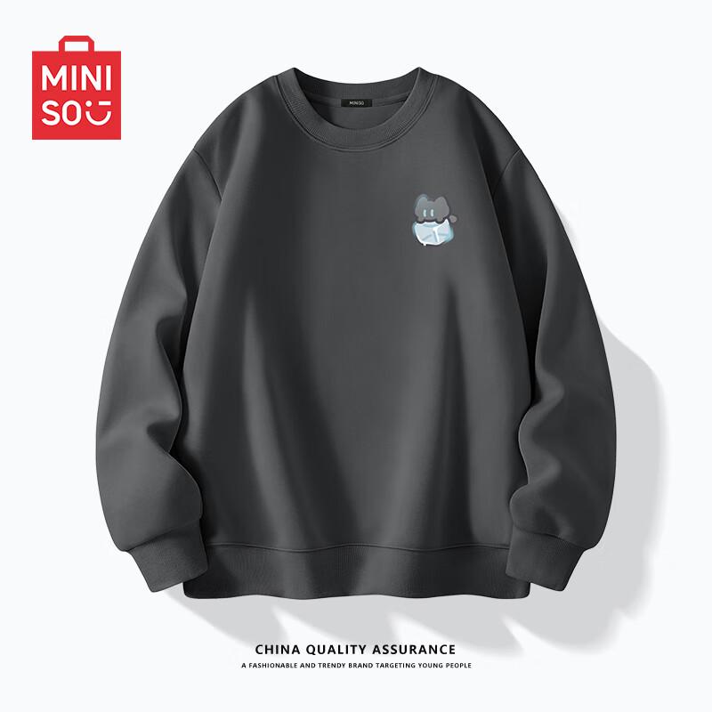 Miniso Men's Cartoon Graphic Crewneck Sweatshirt