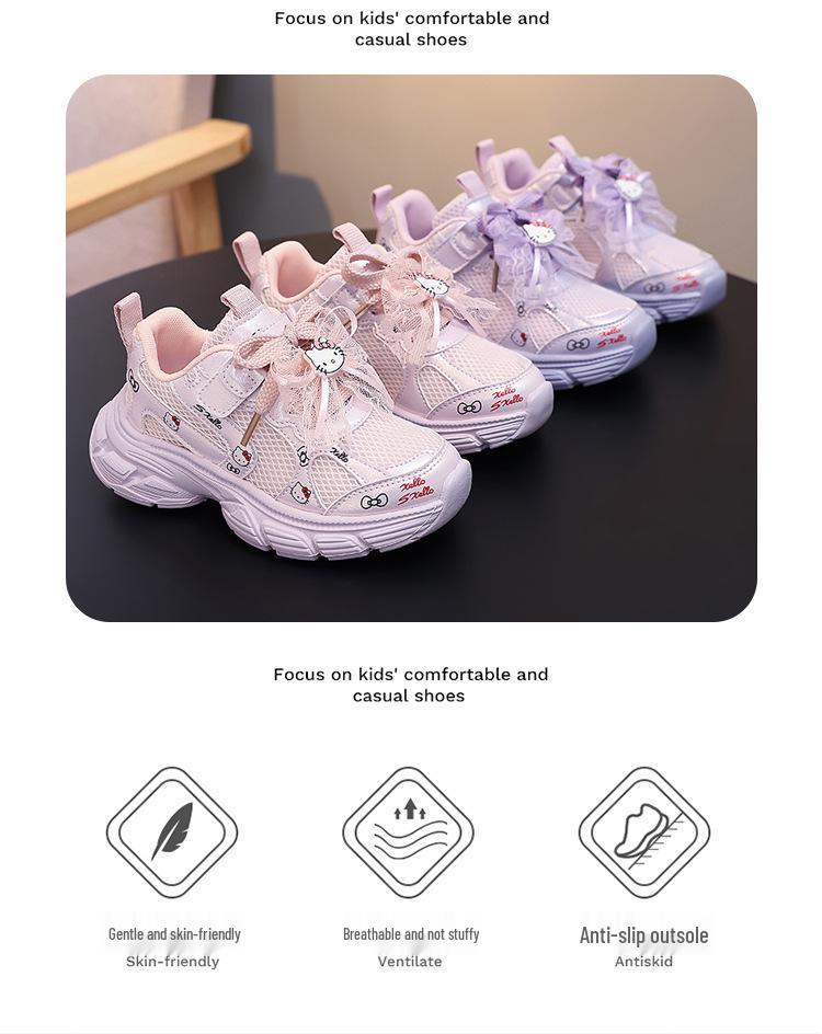 2026 Girls' Double Mesh Sports Shoes: Stylish & Cute Casual Sneakers for Spring/Autumn
