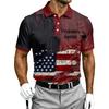 Men's Short Sleeve Polo Shirt Button Down Casual Fit Printed Halloween Themed Polo Shirt with Graphic Design for Everyday Wear