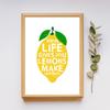 Kitchen Lemon Posters and Prints Decoration Canvas Wall Pictures Meals And Memories Are Made Here Quotes Art Painting Gift Decor