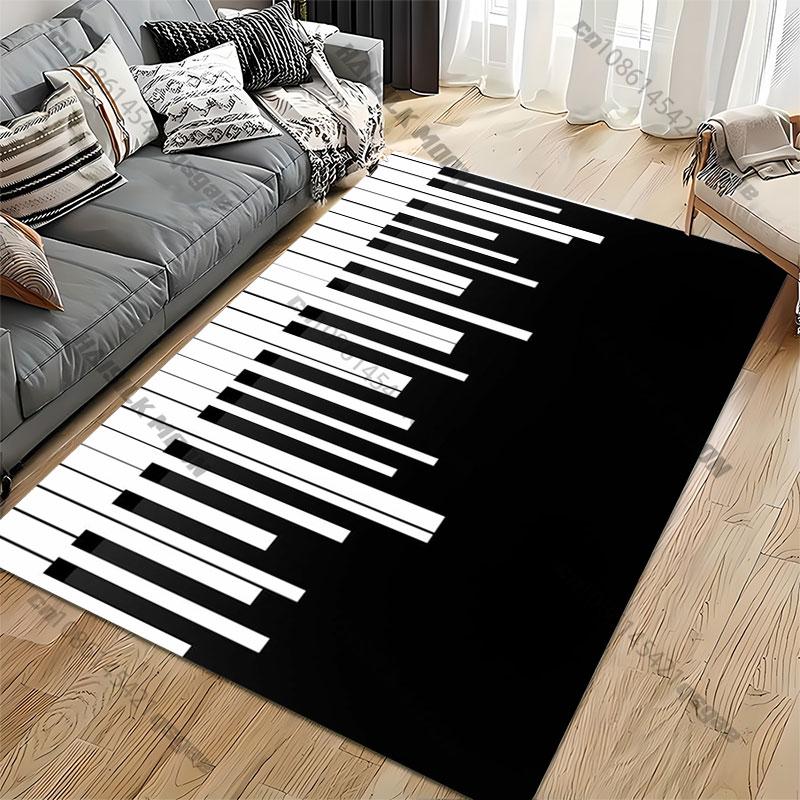 Minimalistic representation of piano keys carpet Yoga living room room decor children's crawling mat doormat area rug