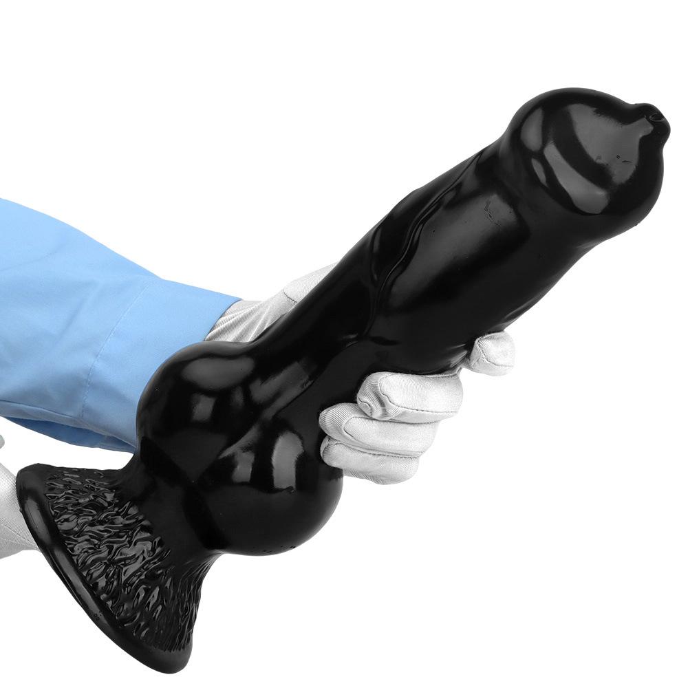 Realistic Black Silicone Dildo Anal Plug - Female Masturbation Toy with Lifelike Texture & Body-safe Material