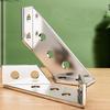 Universal Stainless Steel Furniture Corner Connector, Angle Corner Bracket with Screws for Shelves Wood Furniture Cabinets