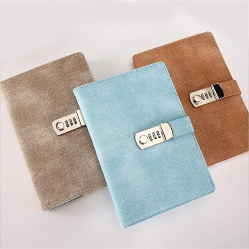 Fashion Creative Password Lock Notebook Code Book Office Supplies