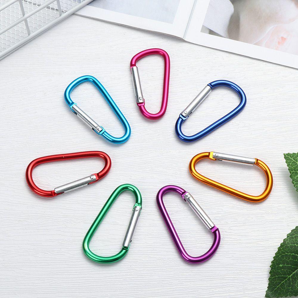 Flerfarget aluminiumsutstyr Legering karabiner Klatreknappspenne nøkkelring Camping Vandring Krok