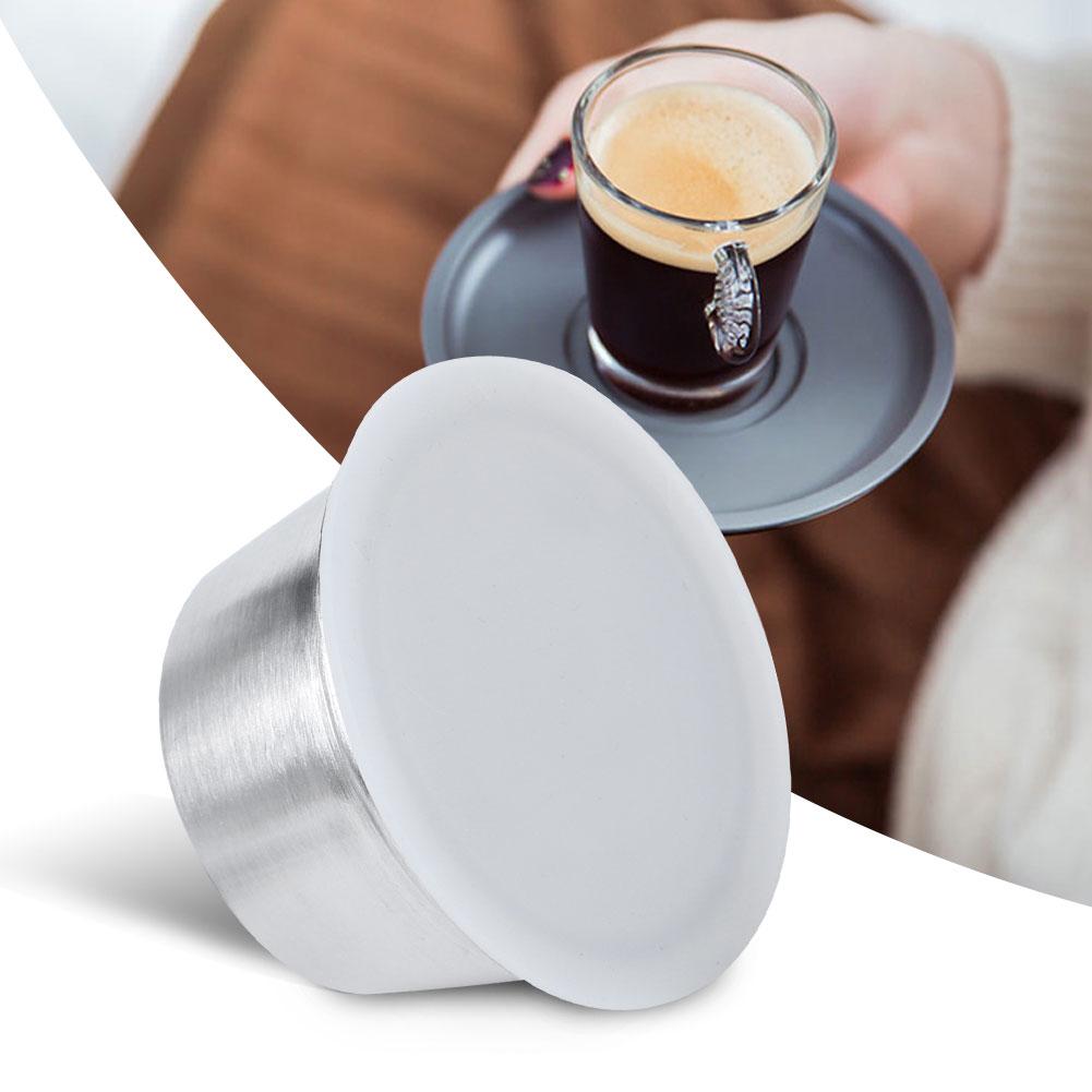 Stainless Steel Reusable Refillable Coffee Capsule Cup Fit for Dolce Gusto Coffee MakerWhite