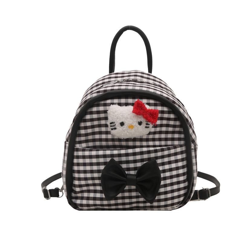 Kids Cartoon Hello Kitty Pattern Nylon Mini Backpack With Breathable Design For Kindergarten Children