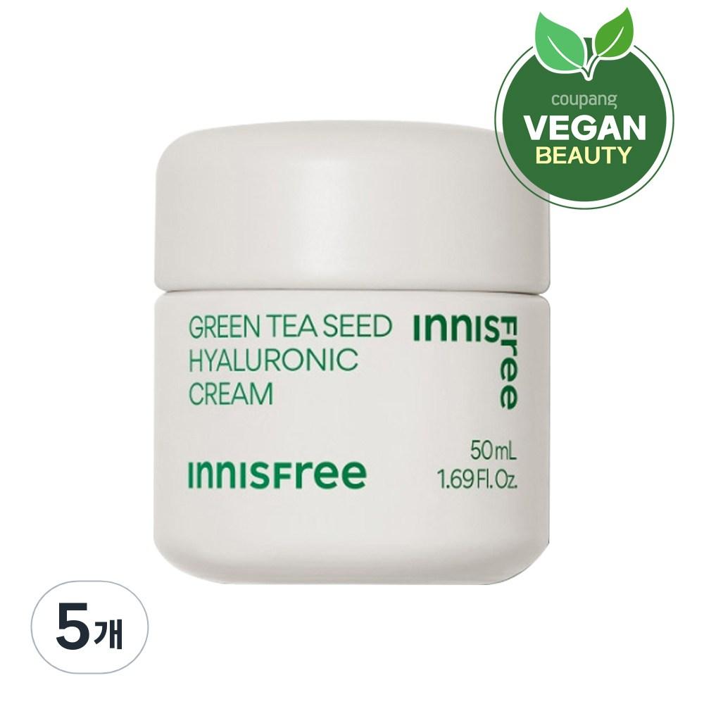 

Innisfree Green Tea Seed Hyaluronic Acid High Moisture Cream, 50 мл, 5 упаковок