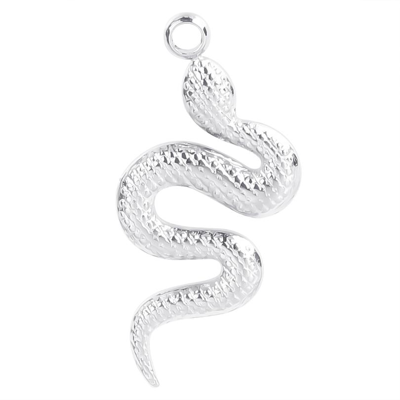 Different Style 3pcs Serpent Charm Stainless Steel Pendant Snake Pendant Charms For Jewelry Making Supplies Animal Punk Material