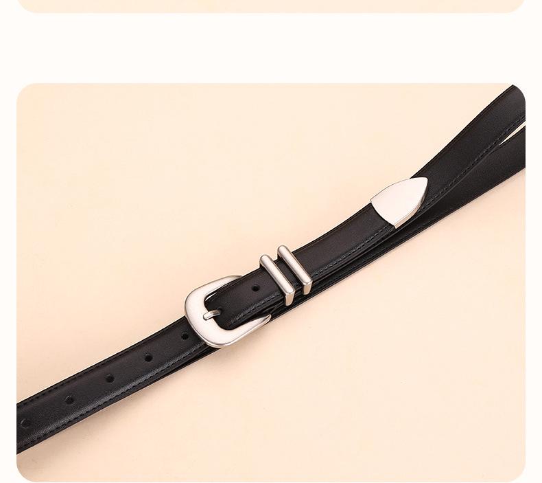 Women's High-End Genuine Leather Belt, Cowhide Design, CleanFit Niche