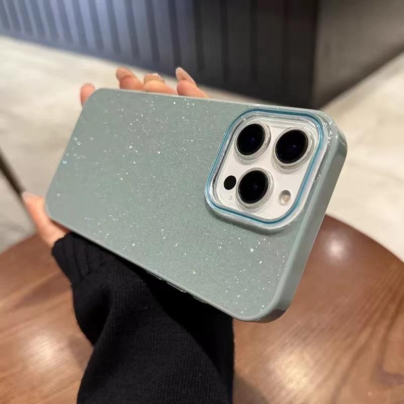 Applicable to iPhone16E mobile phone case 14plus new 15promax luxury glitter 12 personality 13 protective case