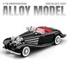1/18 Mercedes-Benz 500K 1936 Alloy Die Cast Toy Car Model Sound and Light Children's Toy Collectibles Birthday gift