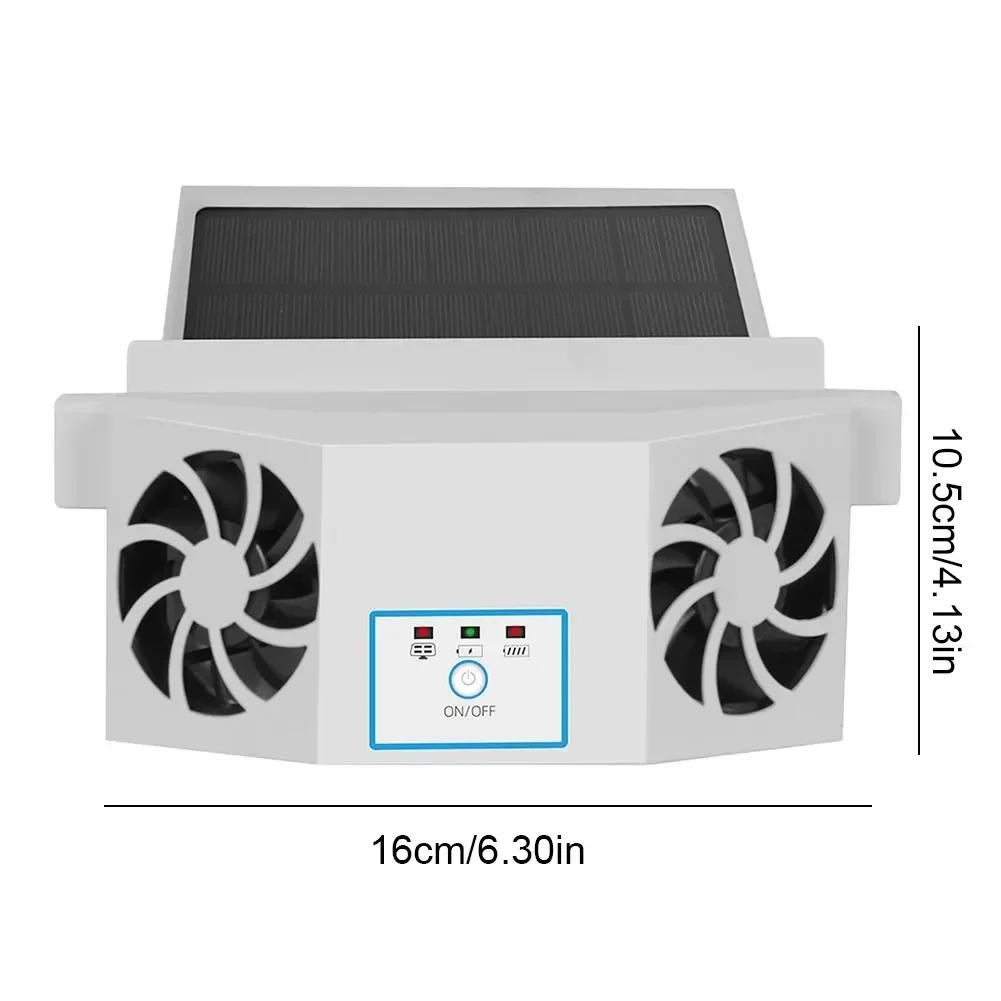 Solar Powered Car Cooler Window Radiator Exhaust Fan Auto Air Vent Radiator Fan Ventilation Radiator Cooling System for Car