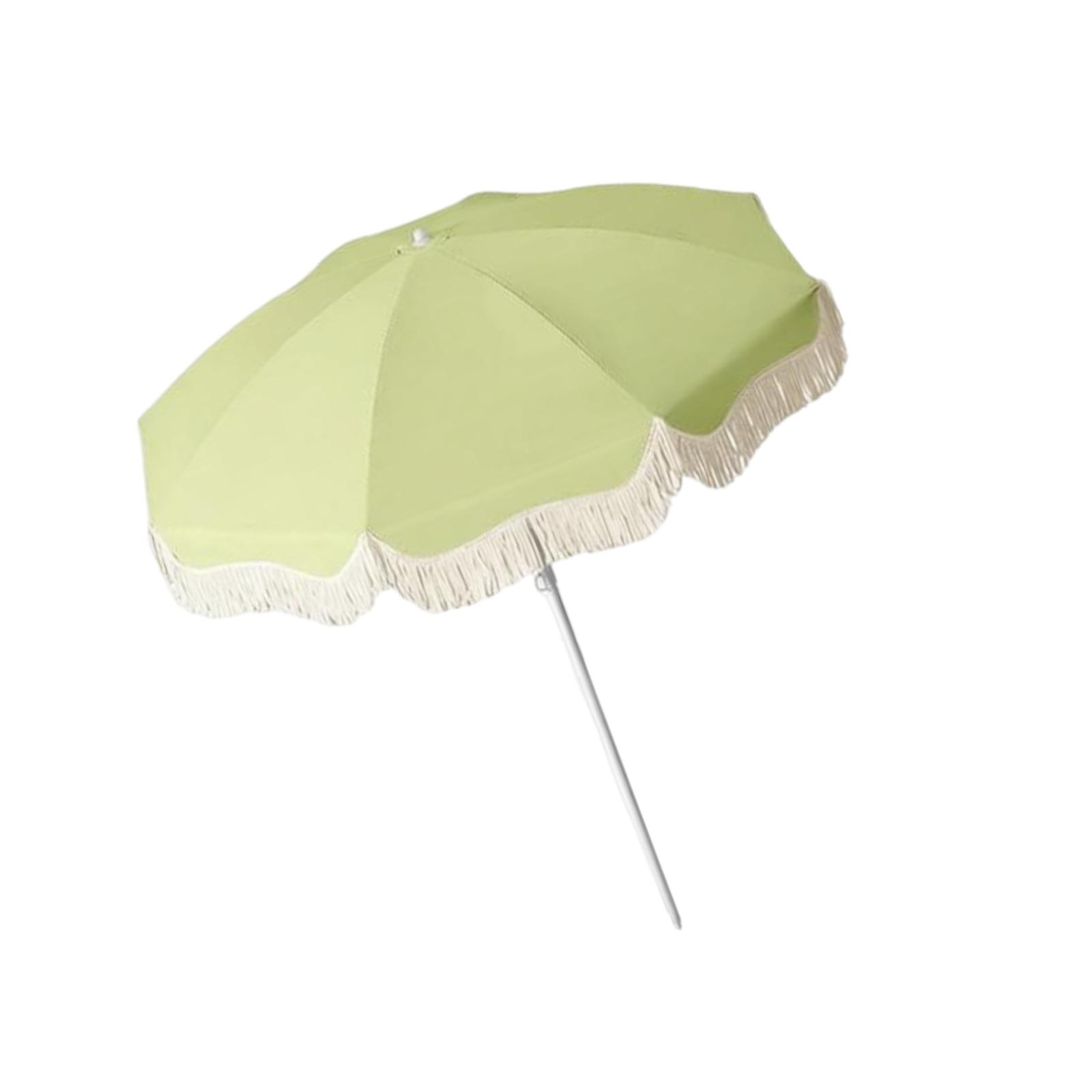 Portable Patio Umbrella Fringe Parasol Sun