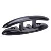 6in Boat Folding Cleat 316 Stainless Steel Marine Rope Cleats Heavy Duty Coated Black Dock Cleats for Yacht RV