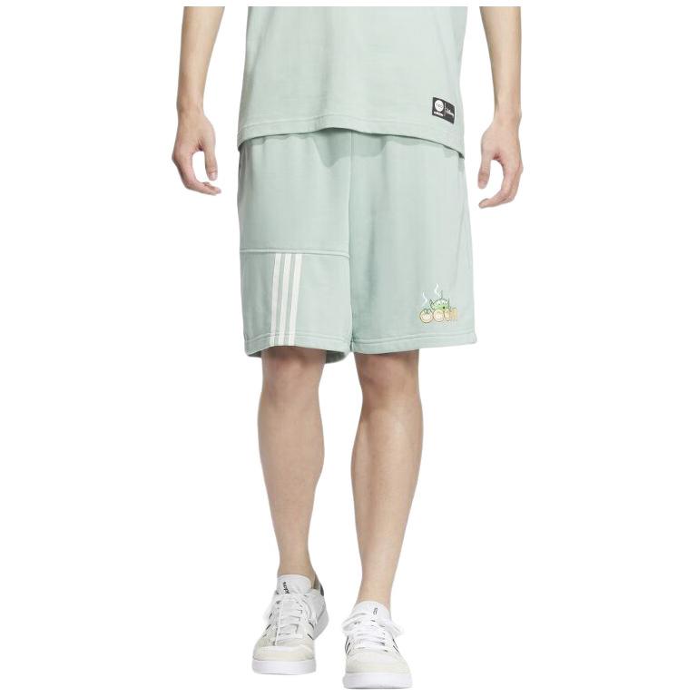 Adidas Neo Alphabet Print Casual Sports Shorts Unisex Bottoms Green IP9370