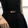 Women Korean Able Thin Waist Strap Metal Accessories Basic Belt Women Casual Porous Adjustable  Belts