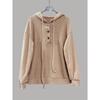 Women's Hoodie, Casual Ribbed Dropped Shoulder Long Sleeve Pullover Tops, European American Style for Crossborder