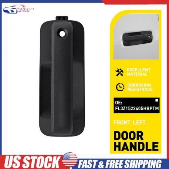 Driver Side Outside Exterior Door Handle For 2015-20 Ford F-150 XLT Smooth Black