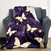 1pc Butterfly Night Lightweight Flannel Blanket, Comfortable and Warm Blanket, for Office and Camping Sofa Bed, Livingroom094