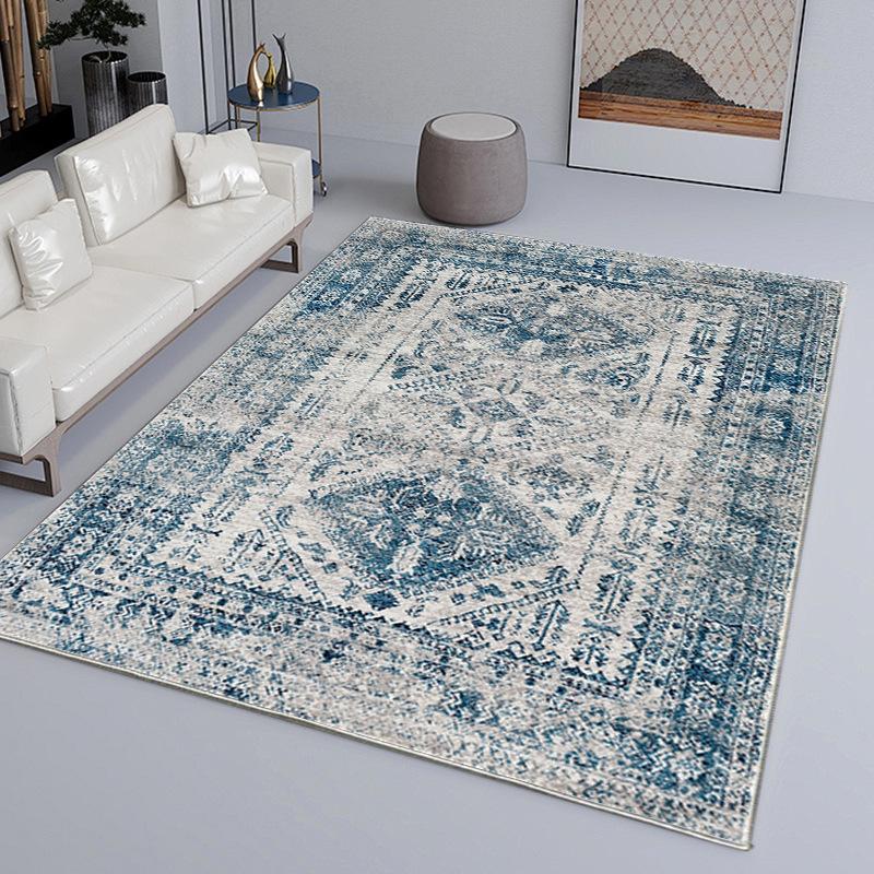 Vintage Living Room Carpet Bedroom Living Room Coffee Table Carpet Household Dirt Resistant and Non Slip Carpet