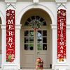 Ein Paar Weihnachtsbanner für die Feiertage: Geeignet für Heim-, Party- oder Gartendekoration - 180cm/70,8 Zoll X 30cm/11,8 Zoll