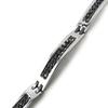 Les Trésors De Lily [M9996] - Steel Bracelet 'Peaceful' Black Silver - 21 Cm 8 Mm