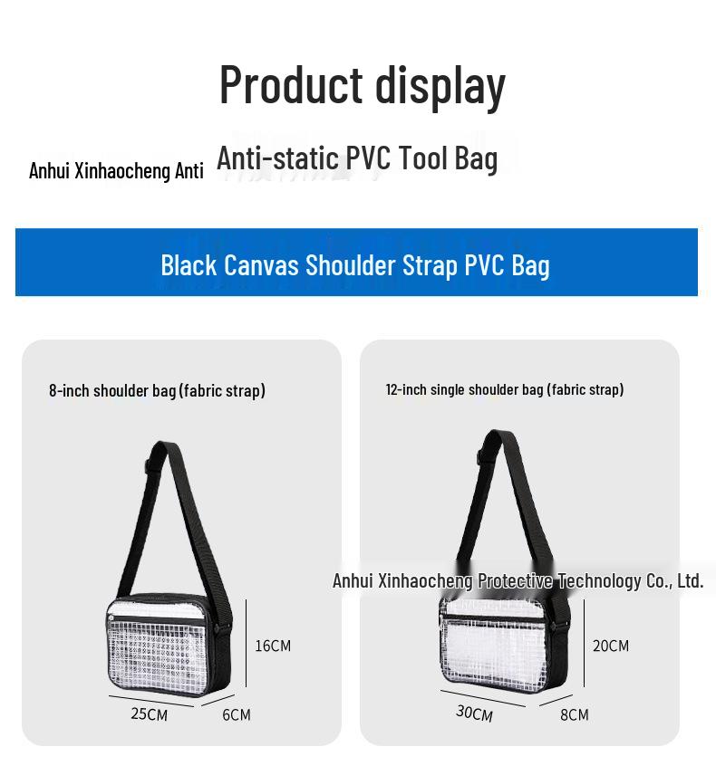 17" Antystatyczny Plecak z Siatki PVC Przezroczysty Czarny - Unisex Lekki Duża Pojemność Pyłoszczelna Torba