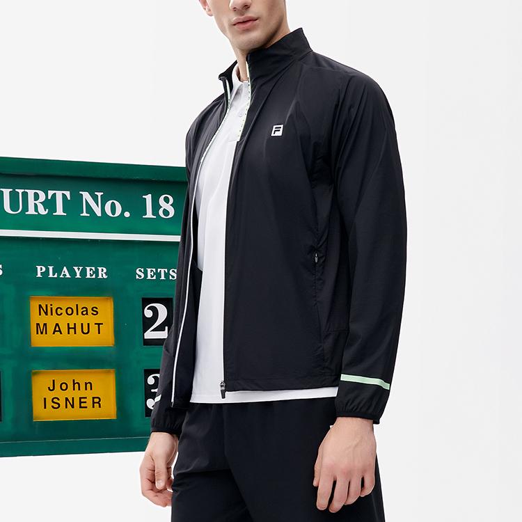 New FILA Athletics Jacket Summer Spring Fall Men's Pitch Black A11M223703F-BK