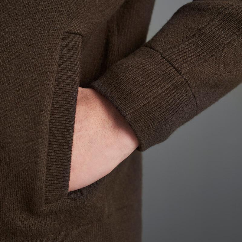 EMZ Men's Stand-Collar Cardigan Knit Sweater