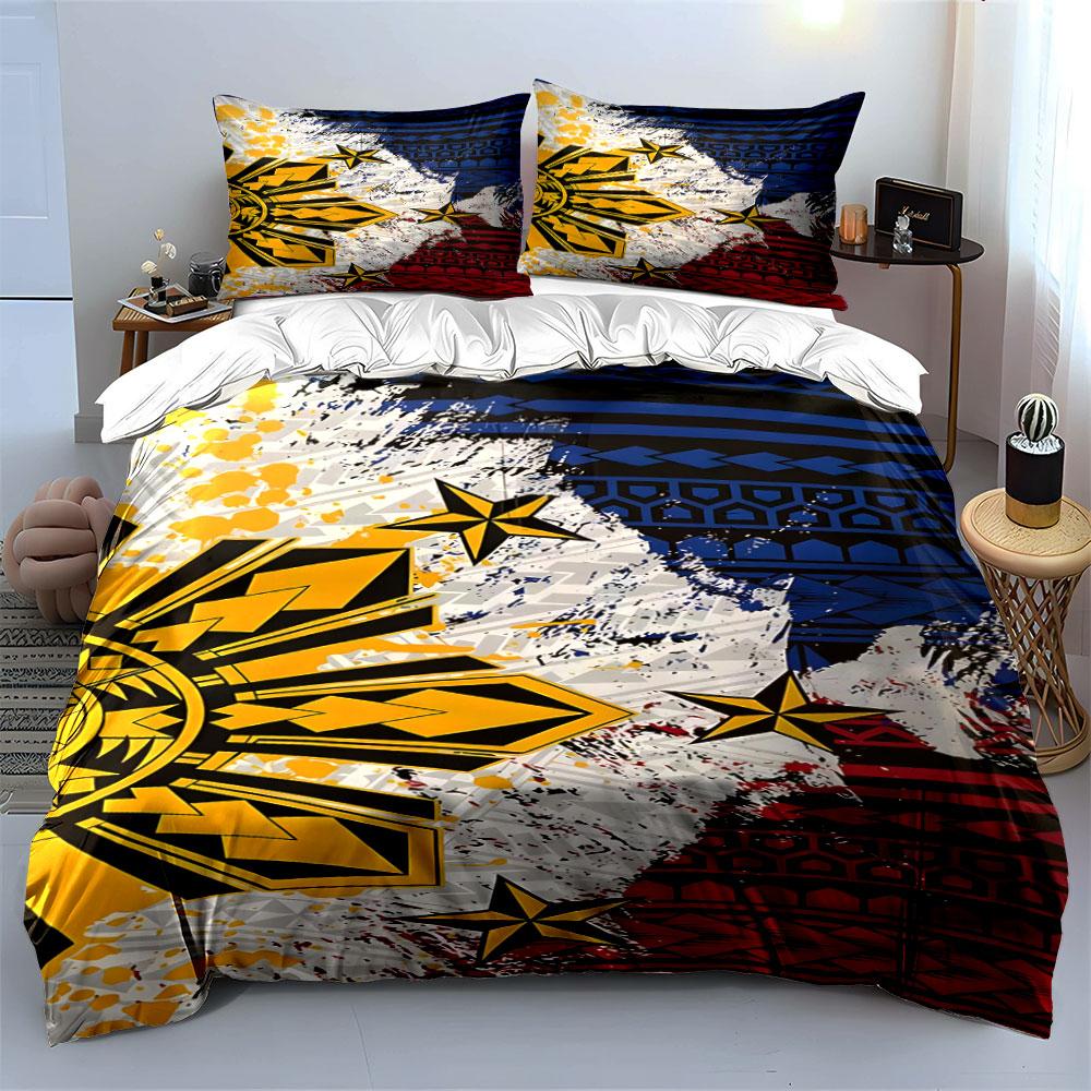 Yellow sun and stars. Bedding sets Duvet cover sets Duvet covers Pillowcases(1*Duvet Cover 2*Pillowcases without duvet insert)
