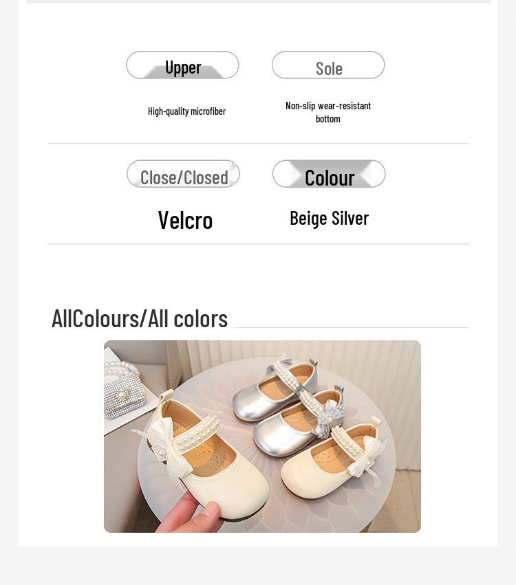 Chaussures Mary Jane en cuir pour filles: Chaussures de princesse à nœud, semelle souple, perles - Printemps/Automne 2026