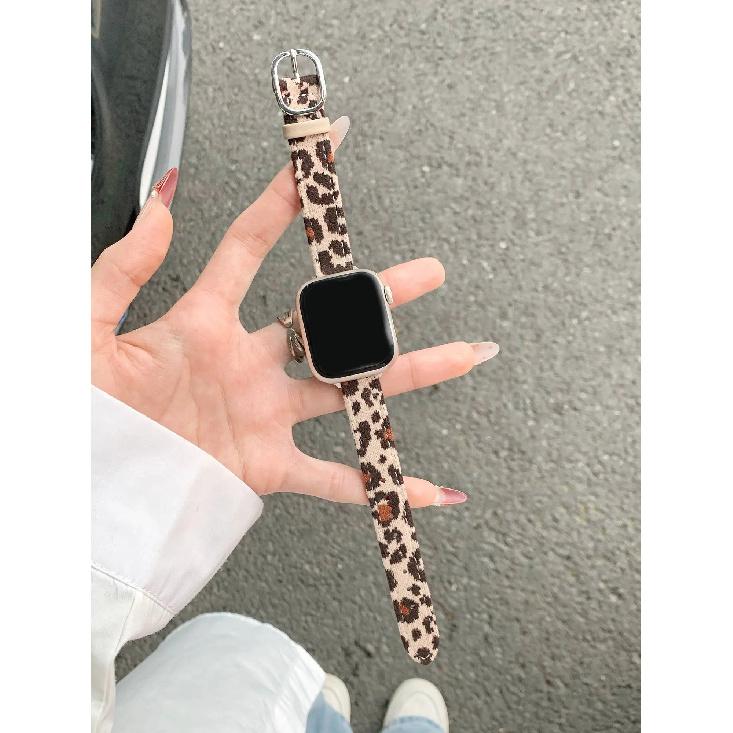 

New leopard print leather loop band For Apple Watch women 44mm 40 45 41 49 42 38 Series 11 10 9 8 SE 7 6 5 4 3 Strap 38mm40mm41mm
