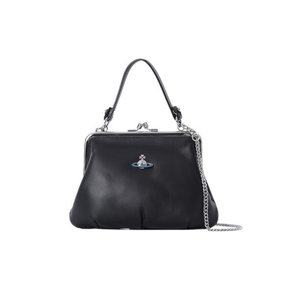 Vivienne Westwood Granny Napa Frame Pulse Chain Tote Bag L001l N403