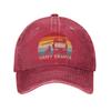Unisex Women Happy Camper RV Camping Printed Hats Vintage Distressed Cotton  Baseball Cap Adjustable