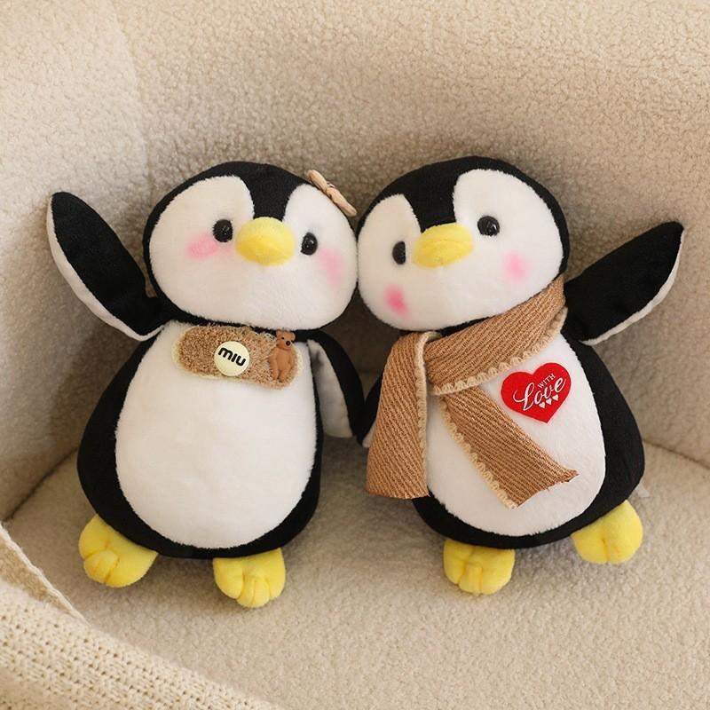 Cute Penguin Plush Toy Set Lovely Couple Penguins Kids Sleep Companion Soft Stuffed Doll Gift 20cm