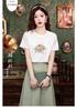 Summer T-shirt women's clothing 2025 new top design sense loose pure lazy printed short-sleeved shirt