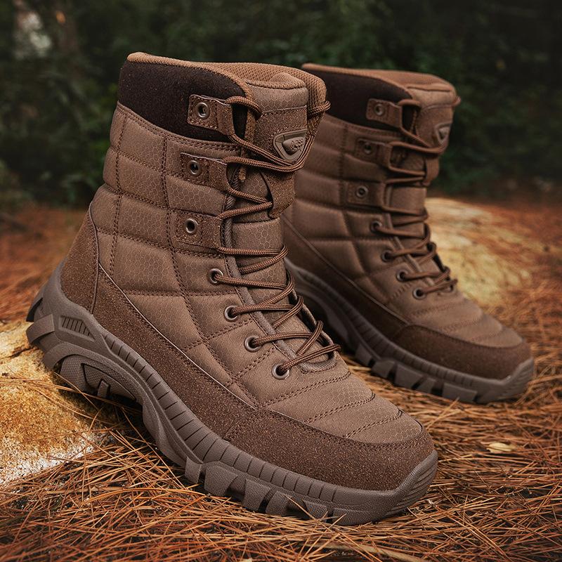 Large Size Combat Boots Men's Outdoor Hiking Mountaineering Boots High Top Combat Boots Men's Hiking Tactical Boots Men's