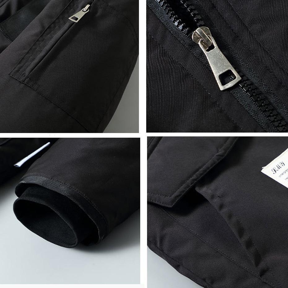 Plus Größe Parkas Männer Winter Dicke Jacke Mantel Mode Lässig Grün Parka Männlichen Schwarz