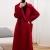 100% Wool Women Coat Autumn Wool Long Coat Handmade Pea Coat Winter Warm Wool Long Jacket Overcoat