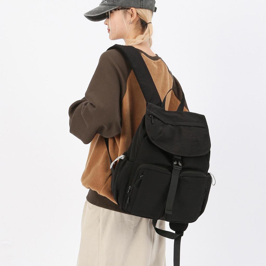 2025 Autumn Japanese-Style Multi-Pocket Backpack: Trendy, Versatile, Large-Capacity Schoolbag