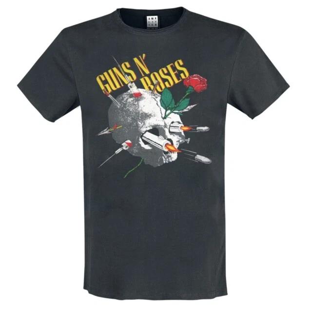 

Guns N Roses - Needle Skull Amplified Vintage Charcoal T Shirt XL