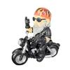 Motorcycle Dwarf Statue Resin Motorcycle Riding Gnome Decoration Indoor Outdoor Gnome Figurine for Yard Garden Room Tabletop Shelf