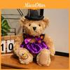 Halloween Witch Teddy Bear Plush Doll With Pumpkin Pattern For Haunted House Decor