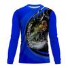 Fishing Graphic Men Fashion Tops Men's Clothing Outdoor Sun Protection Tee Men's Long Sleeve T-Shirt